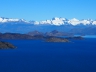 Lago General Carrera mit Blick zu den Anden