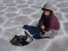 Ojos (Augen) auf dem Salar de Uyuni